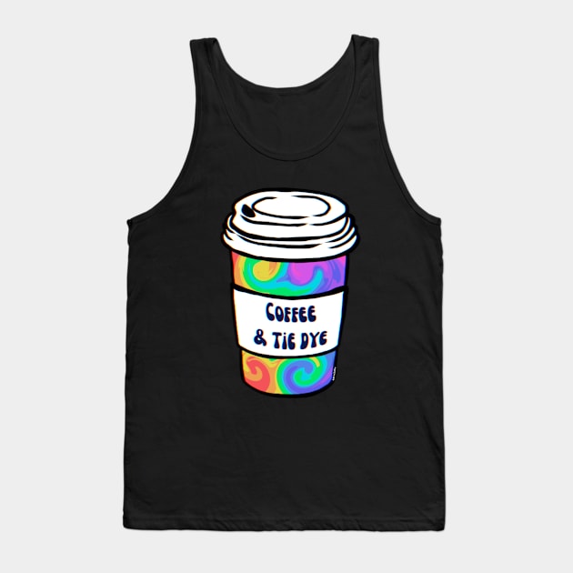 Rainbow Tie Dye Coffee Tank Top by ROLLIE MC SCROLLIE